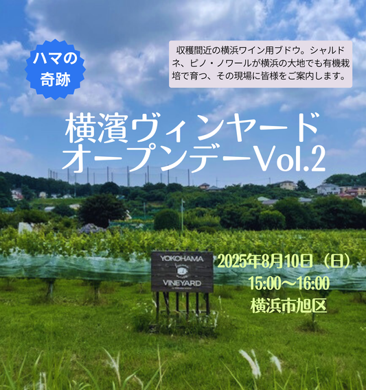 横濱ヴィンヤードオープンデーvol2  ＆ 夏の涼しい花火ワイン会